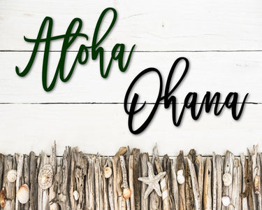 Aloha and Ohana Metal Sign Bundle